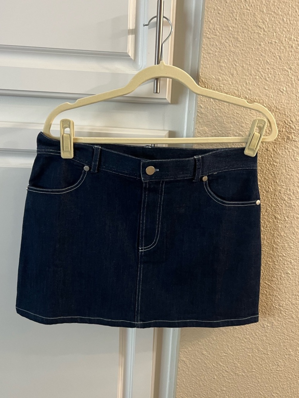 Dark Blue Denim Mini Skirt